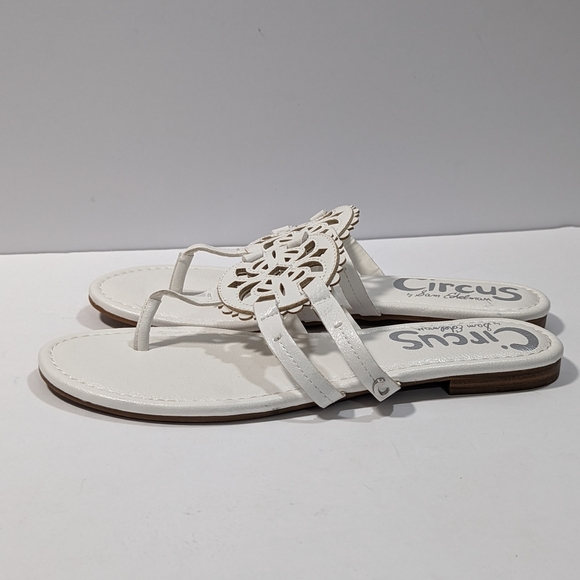 Circus by Sam Edelman CHERRI White Flat Sandals Women's Size 8 M - Picture 4 of 11